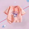Girls Summer Short Sleeve T Shirt Tie Dye Cartoon Print Stylish Casual Top