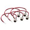5pcs 3Pin Inline Charger Connector Round Charging Port with Cap for Electric Scooter