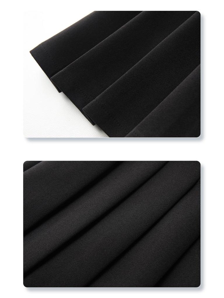 Женская юбка миди А-силуэта цвета хаки с высокой посадкой и плиссировкой - Коллекция Осень/Зима 2024