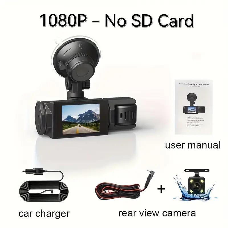3-канальная видеокамера для приборной панели WIFI CAR DVR 1080P 3-объективная видеокамера для приборной панели внутри автомобиля Трехсторонняя камера Черный ящик Регистратор Видеорегистратор Видеокамера