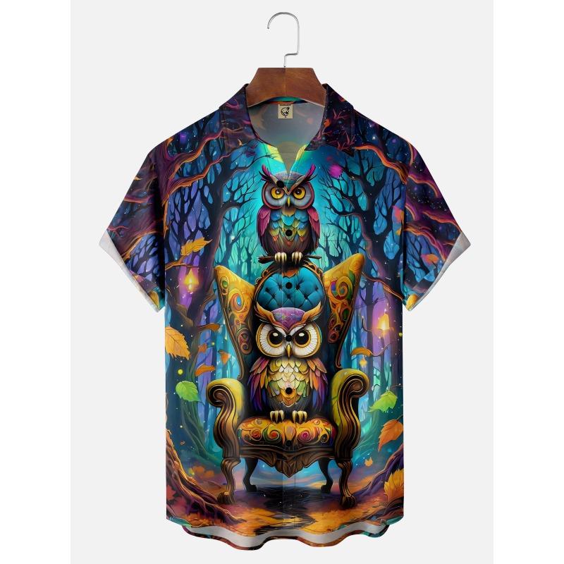 Мужская рубашка Hawaii с 3D-принтом и забавными мультяшными животными, топы с короткими рукавами, летняя повседневная мужская одежда, уличная модная рубашка для мальчиков