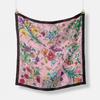 70cm*70cm New Women Chiffon  Scarfs Printed Design Fashion Kerchief Floral Foulard Square Bandana Hairband Lady Wraps and Shawl