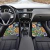 Декоративный набор автомобильных ковриков в стиле Бохо с цветочным принтом, Комплект передних и задних вкладышей, Универсальное автомобильное ковровое покрытие для женщин и девушек, украшение