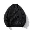 Mens Casual Bomber Jacket With Embroidery Warm Cotton Blend Outerwear Youth Streetwear