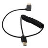 HangTon HDMI 8K 4K 30p 60p Cable for ATOMOS Ninja Sony FX30 FX6 Canon C500 BGH1 GH6 FEELWORLD Z CAM E2 Right Angle Type A HDMI Braided Coil 50cm