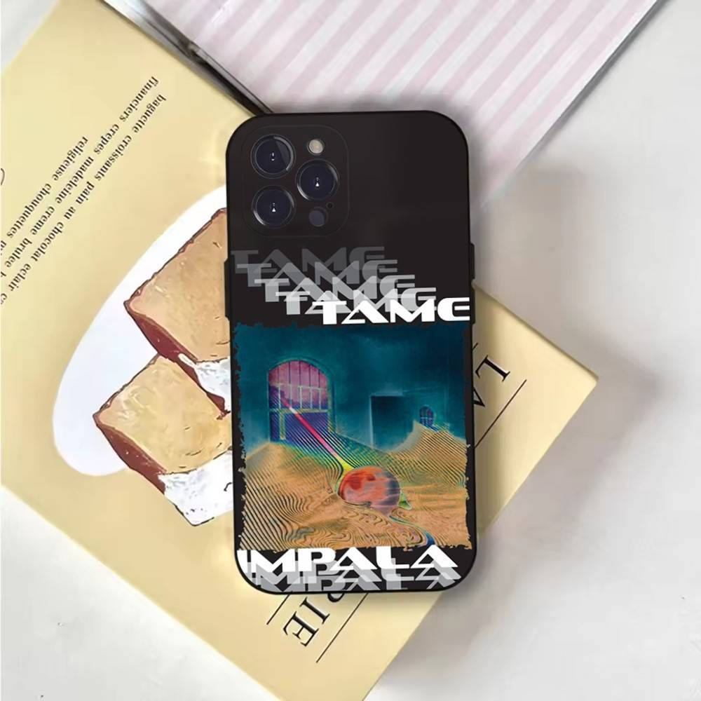Чехол для телефона T-Tame Impala для iPhone 6,17,16,15,14,13,12,11 Plus,Pro Max,XS,X,XR,SE,Mini,8,7, Мягкий силиконовый черный чехол