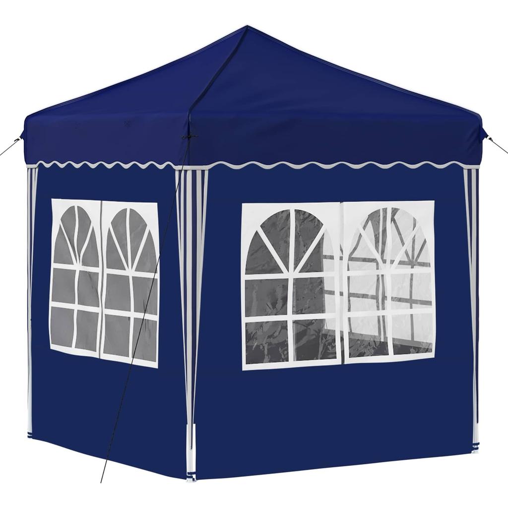 Pop up Party Tent 195 x 195 x 245 cm Blue Oxford Fabric