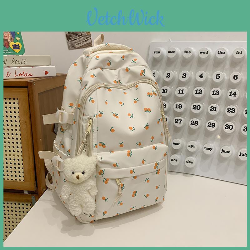 Lightweight Girls Backpack With Spacious Interior And Trendy Floral Print For School And Travel