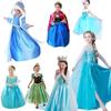 Girls Kids Elsa Fancy Dress Costume Princess Anna Party Dresses Cosplay Outfits