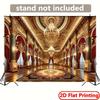 2D Роскошный Дворцовый Бальный Зал Фон для Фотосъемки Золотая Люстра для Вечеринки