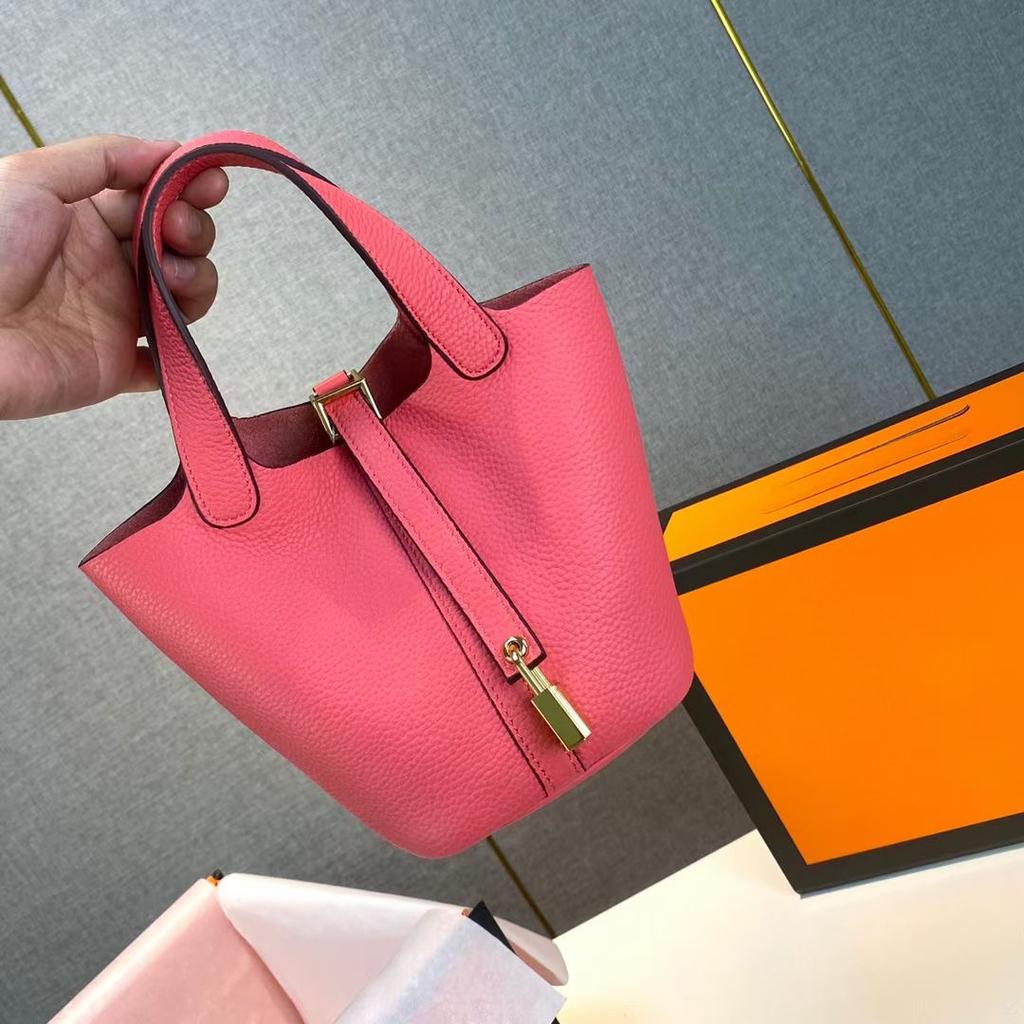 Высококачественная полуручная плетеная сумка-корзина из растительных волокон togo первый слой коровья кожа commuter bag натуральная кожа портативная сумка-ведро женская 18 см