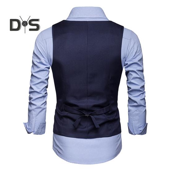 Мужской жилет в деловом стиле без рукавов с V-образным вырезом, облегающий кардиган, однобортный, однотонный, из шелковистой ткани, с карманами, свадебный жилет для жениха