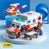 ГОТОВЫЙ СТОК Mini Lego 6 в 1, строительные блоки, сделай сам, развивающая игра для детей, полицейский самолет и пожарная служба