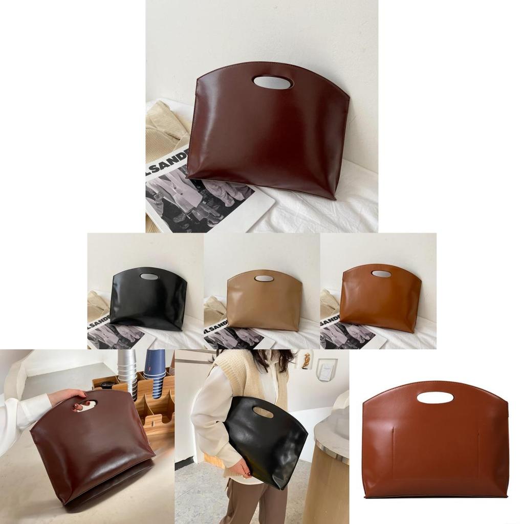 Elegant Korean Design Women's Fashion Handheld Bag Versatile Soft Pu Document Tote Bag