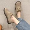 Fashion 2024 Casual Female Footwear Loafers Round Toe Cross Slip-on New Shoe