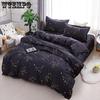 Duvet Cover Set Wash Quilt Cover Set Queen Bedding Set Double Bed Simple Soft Bedding Set