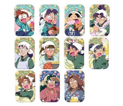 Ensky Коробка круглых значков Nintama Rantaro, 11 видов, прибл.. 70 x 44 x 4мм, Стальной сплав, Бумага, ПЭТ