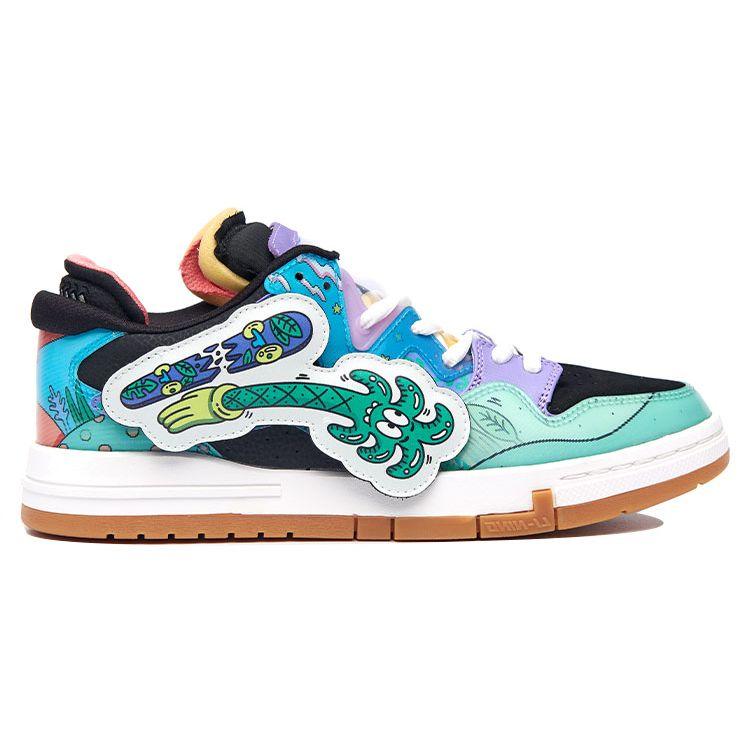 Кроссовки Li Ning Steven Harrington X Pro из искусственной кожи, прочные, дышащие, с низким верхом, разноцветные, для мужчин, для скейтбординга AECR053-1
