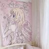 Anime Angel Bedroom Tapestry - Golden-Haired Winged Girl - Ambiance Home Decoration - Wall Decor Tapestry