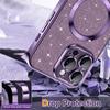 Роскошный чехол для телефона с беспроводной зарядкой Electroplate Magsafe для iPhone 16 15 13 12 11 Pro Max 14 Plus, мягкий чехол-бампер с блестками