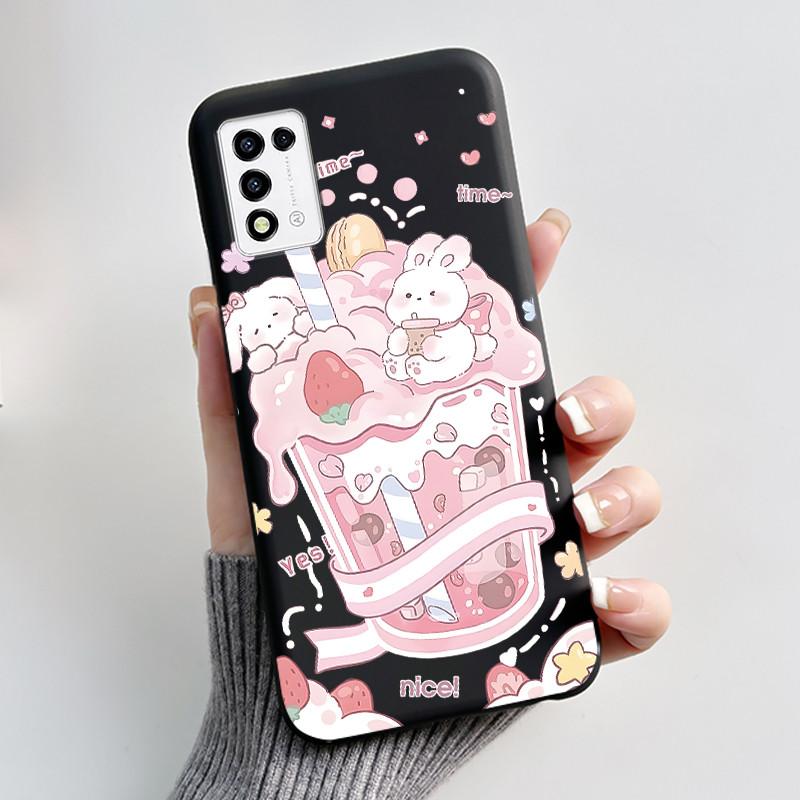 For ZTE Libero 5G III,  A202ZT Soft Silicone Black Case For ZTE Libero 5G II, A103ZT Popular Pattern Panda Shockproof Shell