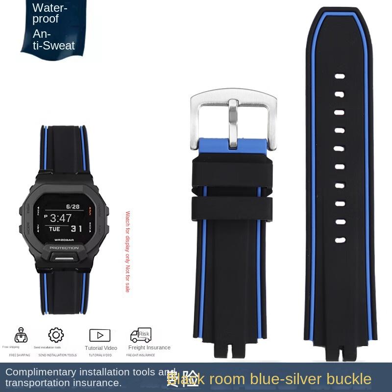Для Casio Серии GBD-200 GBD-200-1 GBD-200UU/SM Черный Воин Водонепроницаемый Силиконовый Резиновый Ремешок для Часов Спортивный Ремешок Браслет
