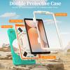 Kickstand Case for Samsung Galaxy Tab A11 2025 8.7 Inch SM-X133 SM-X135 360 Rotating 3-Layers Hybrid Cover with Shoulder Strap