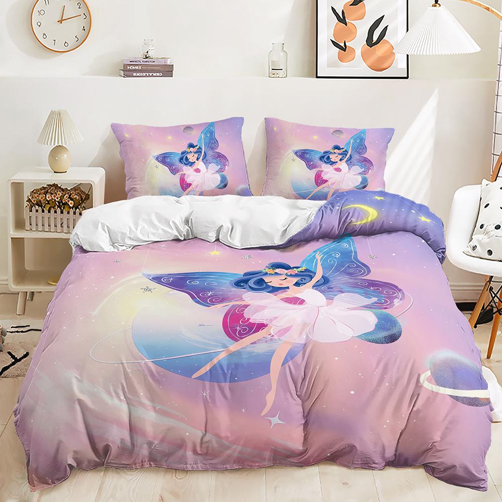 3D комплект постельного белья с бабочкой, красочная бабочка, пододеяльник, наволочка, 2/3, подарок на день рождения, AU180 * 210, полноразмерный мягкий домашний текстиль из микрофибры