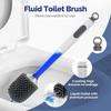 Toilet Bowl Brush Holder Set: Silicone Toilet Brush with Refillable Handle Dispenser Bathroom Scrubber Rv Cleaner Toilet Brush