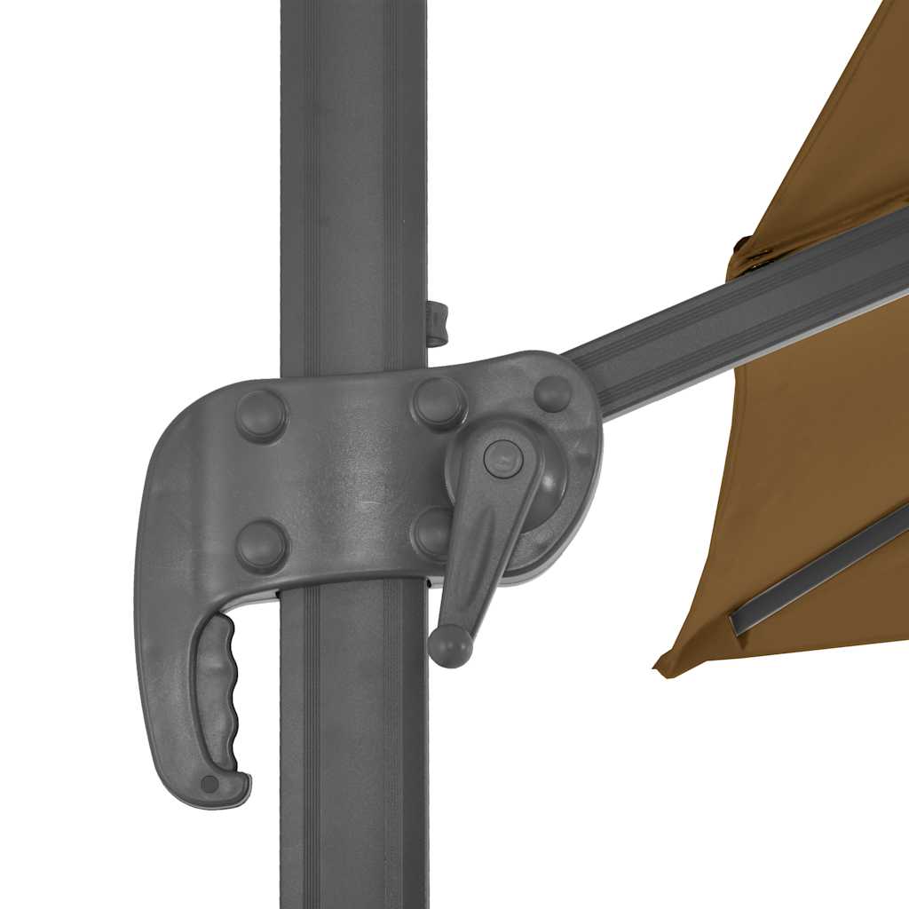 Umbrella with Aluminum Mast 300 x 300 cm Taupe