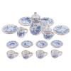 15Pcs 1:12 Dollhouse Miniature Tableware Porcelain Ceramic Tea Cup Set