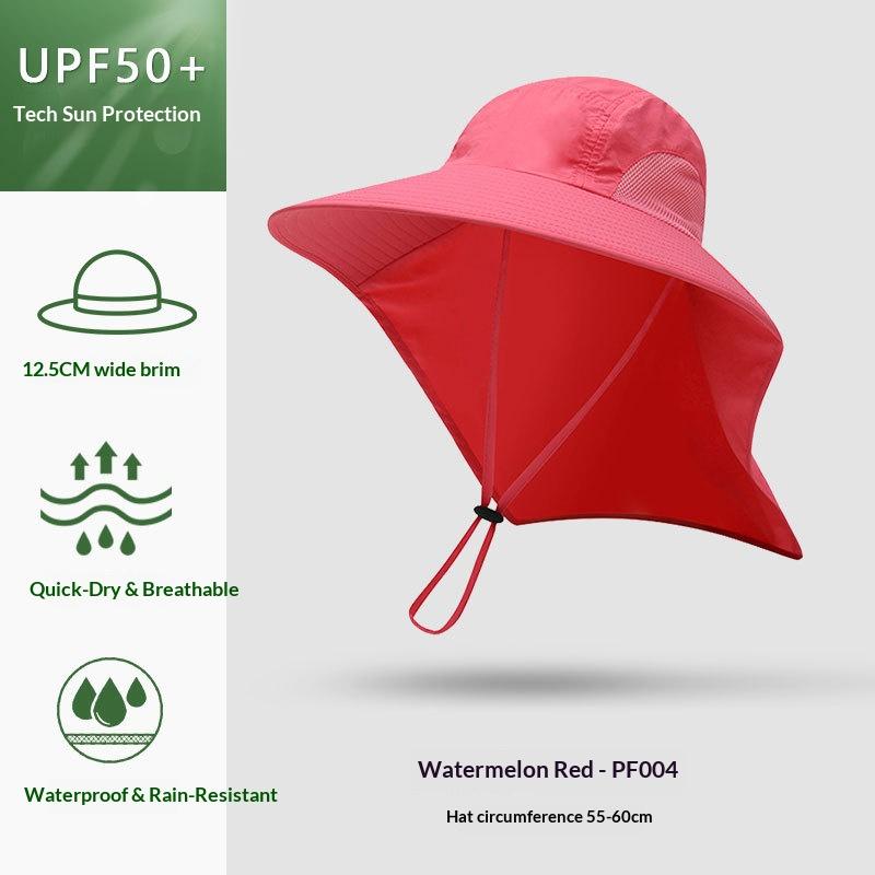 New Design Summer Nylon Outdoor Sunscreen Fisherman's Hat Large Brim Adjustable Quick-drying Breathable Waterproof Anti-UV
