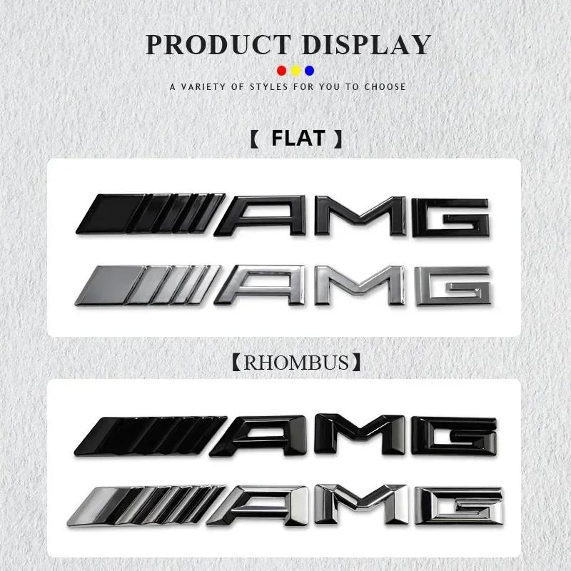 For Mercedes Benz 3D Aluminum Stickers Trunk Car Logo Decoration Label For Mercedes Benz AMG W204 W205 W203 W211 W212 W213 W201