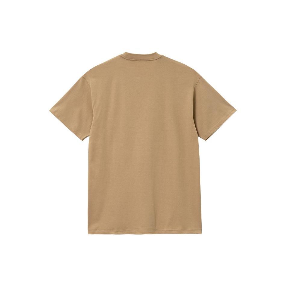 Carhartt WIP SS23 Круглый вырез Графический принт Повседневная футболка с коротким рукавом Унисекс Топы Коричневый CHXTES231772K-BGX