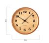 KATOMOKU muku clock 22 LL Настенные часы из дуба с плавным ходом, управляемые, km-142OARC 382 мм (Радио часы)