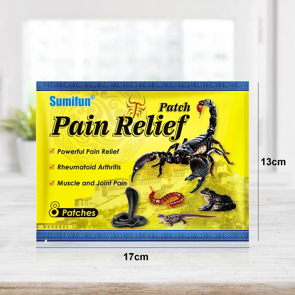 Sumifun Пластырь с ядом скорпиона, невралгия, наклейка для облегчения мышечной боли, боль в суставах, массажный пластырь