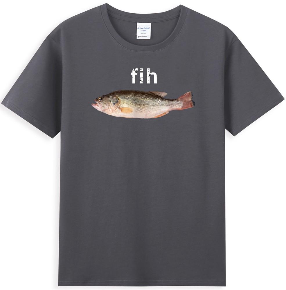 Fih Funny Misspelled Fish Meme Saying Vintage Unisexs Tshirt