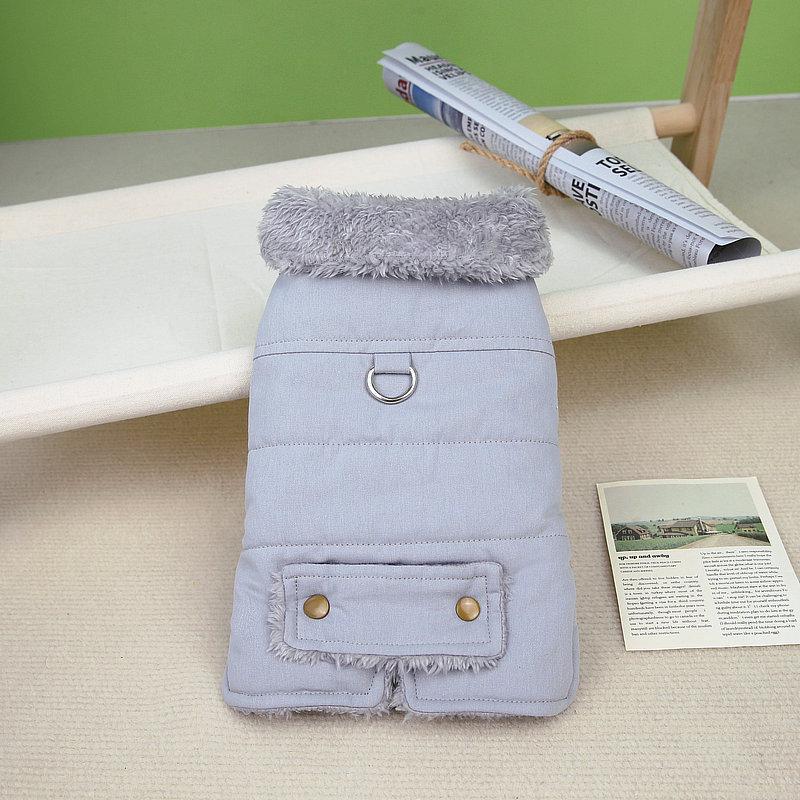 Плотная бархатная собачья шуба - однотонная на осень/зиму - подходит для щенков Тедди и бишона