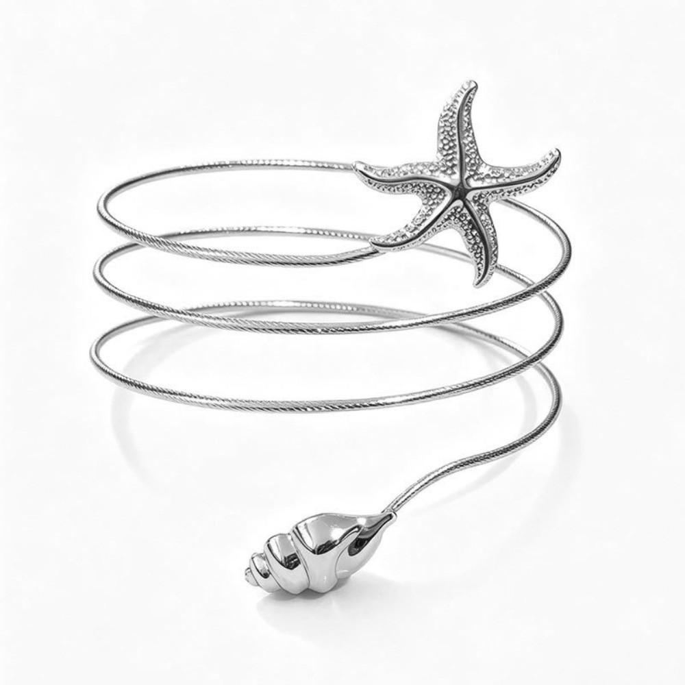 Starfish Upper Arm Cuff Bracelet Gold Color Spiral Arm Bracelet Vintage Cuff Arm Ring Gifts