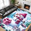 Christmas Printed Square Area Rug Soft Non Slip Floor Carpet For Bedroom Holiday Gift