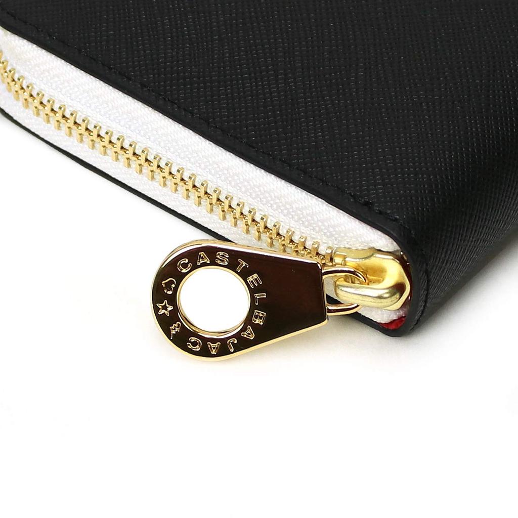 Round Zipper Long Wallet with Coin Purse Loulou 073625 Shiro [Castelbajac]