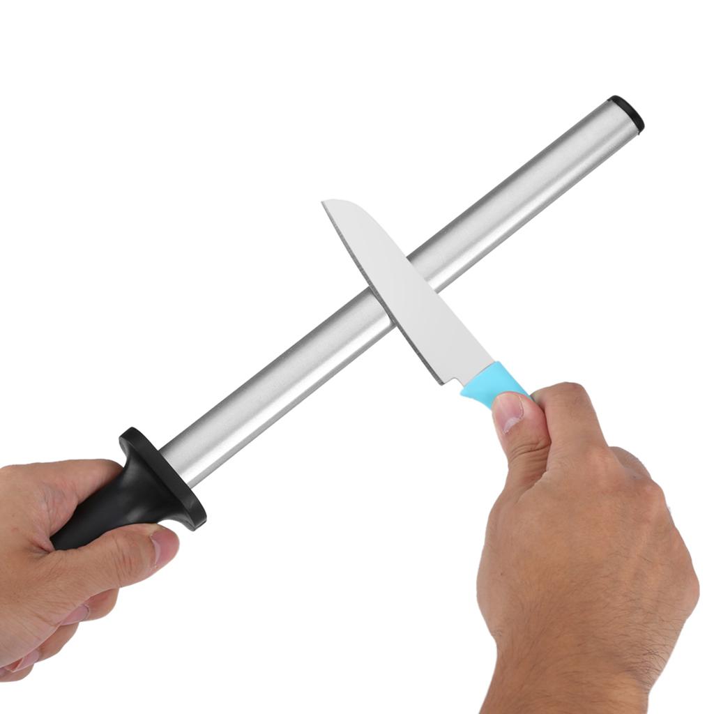 10-дюймовый профессиональный стальной стержень для заточки ножей, домашний кухонный точильный камень