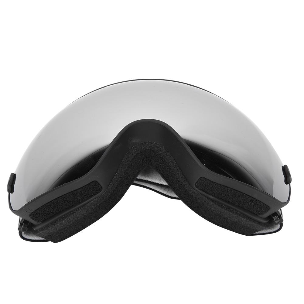 Защитные очки для занятий спортом на открытом воздухе, для катания на лыжах, защитные, с защитой от запотевания, двухслойные, с поддержкой очков для близоруких(Черная рамаполный вакуум