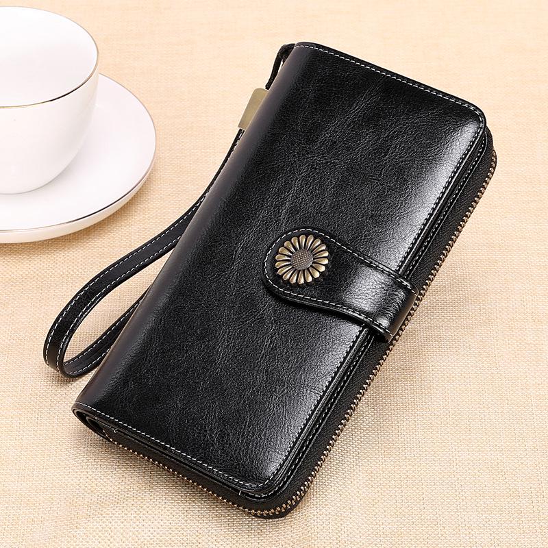 Женский длинный кошелек с RFID защитой