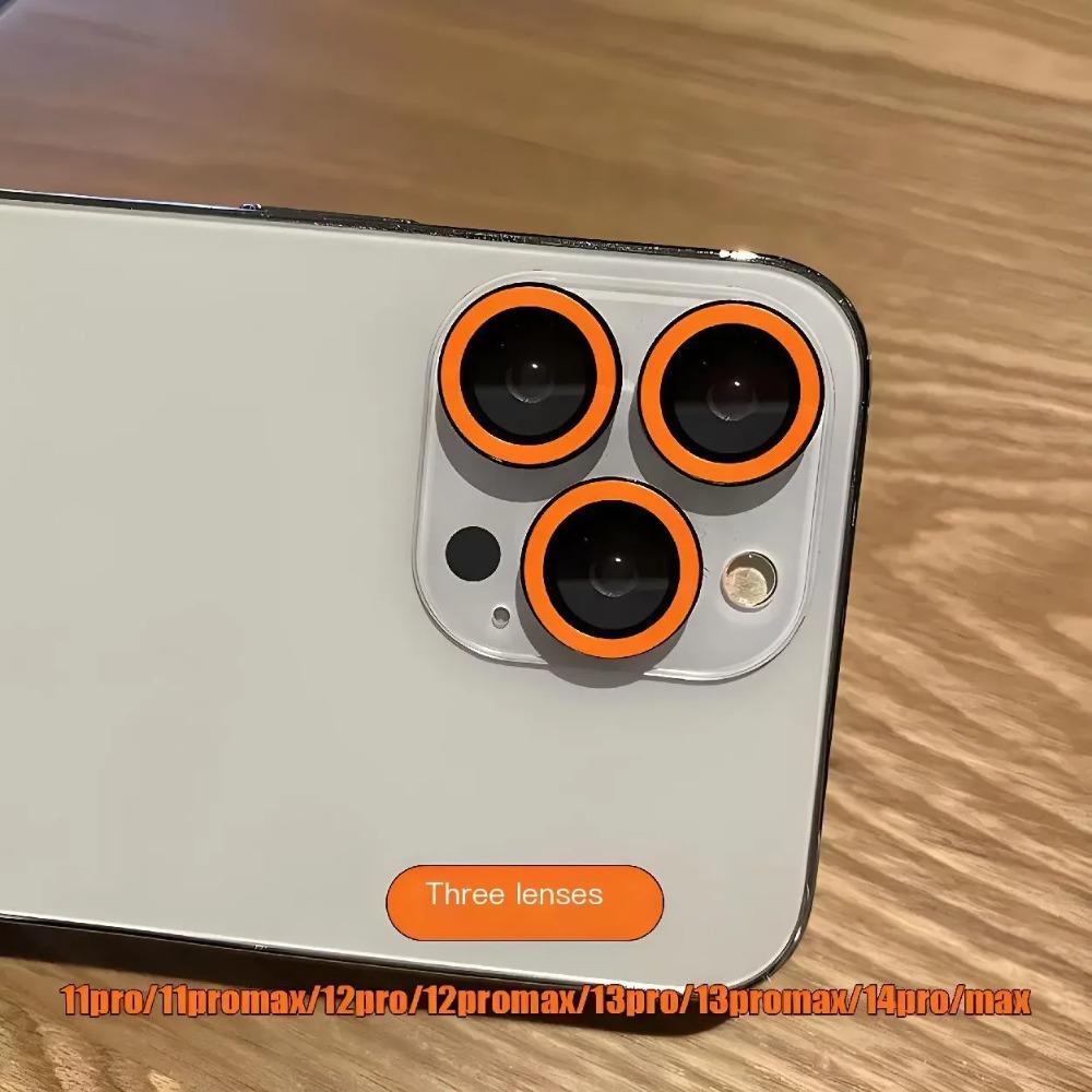 1 Комплект Светящаяся Керамическая Защитная Пленка для Камеры Для IPhone17 16 15 14Plus 13 ProMax Кольцо для Линзы Закаленное Стекло Светящийся Колпачок Аксессуары 4