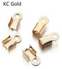 200pcs Cove Clasps Cord End Caps String Ribbon Leather Clip Tip Fold Crimp Bead Connectors for Jewelry Making DIY Supplies