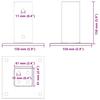 Square Post Base 4 pcs 61 x 61 mm Powder Coated Steel