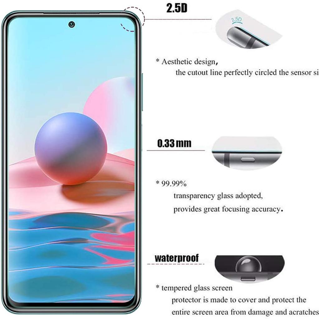 For Xiaomi Redmi Note 10 Glass Redmi 9 9A 9C NFC 9T Note 11 Pro 9S 10S 11T 10T 5G Prime Power Activ Protective Tempered Glass Screen Protector