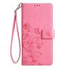 For Honor 90 Case Butterfly Flower PU Leather Stand Phone Cover with Wrist Strap Card Slots