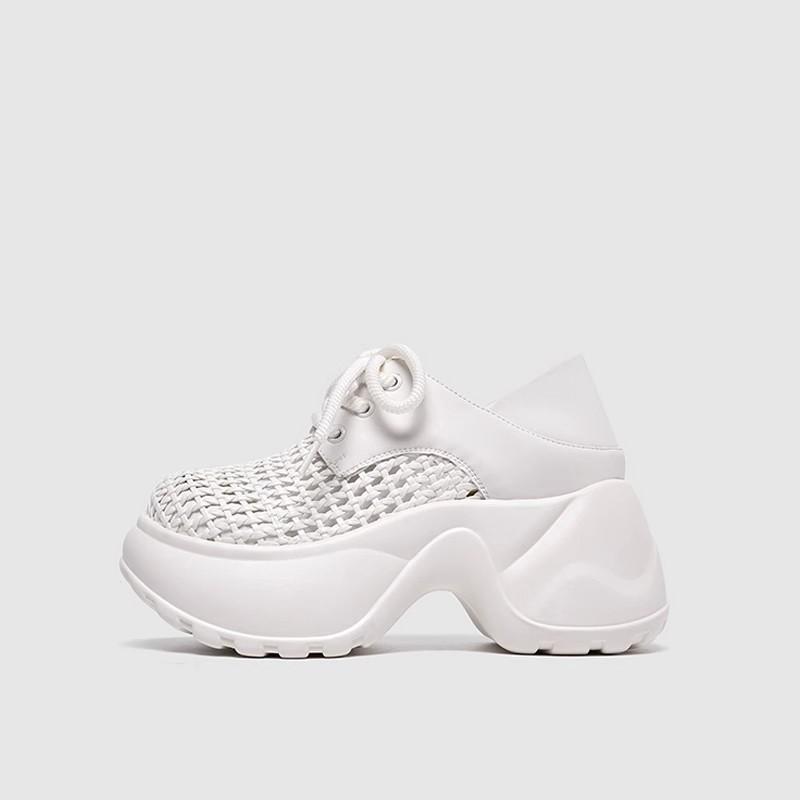 Модная универсальная обувь «папины кроссовки» 2 в 1 для женщин 2025 Новые летние туфли на платформе, с вырезами, дышащие, серебристые, повседневные
